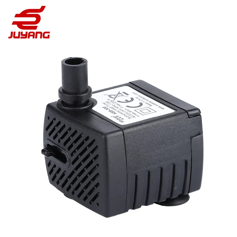 JUYANG 220L/H Multifunction Mini Submersible Pump Small Aquarium Pump Fish Tank Water Fountain Pump for Pet Drinking Machine