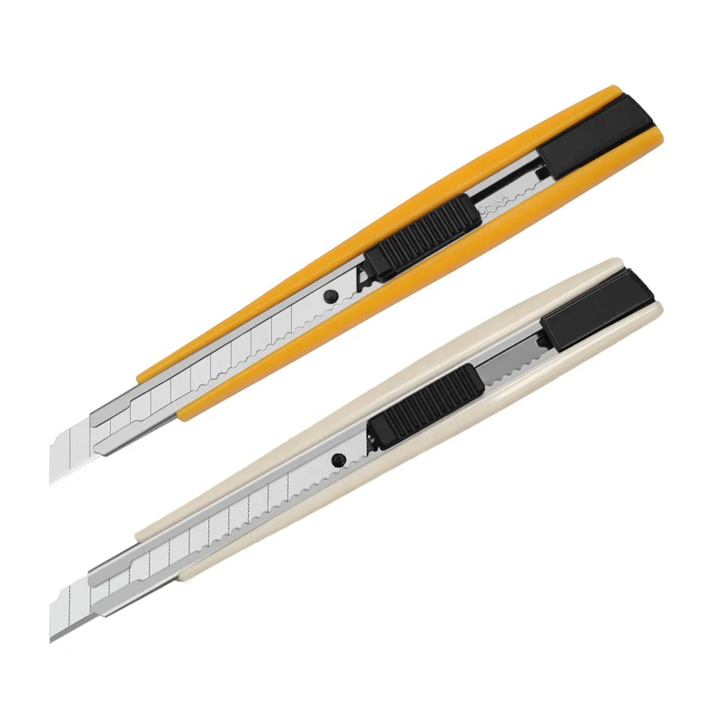 DeDING Hot Sale Mini Pocket Paper Cutting Knife High Quality Automatic retractable Utility Knife
