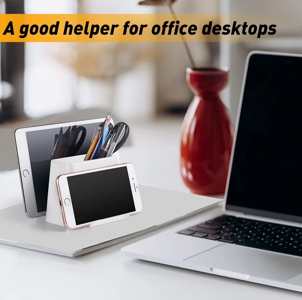 Vertical Laptop Stand Holder desk organizer, Pen holder Desktop Holder Space-Saving for All MacBook