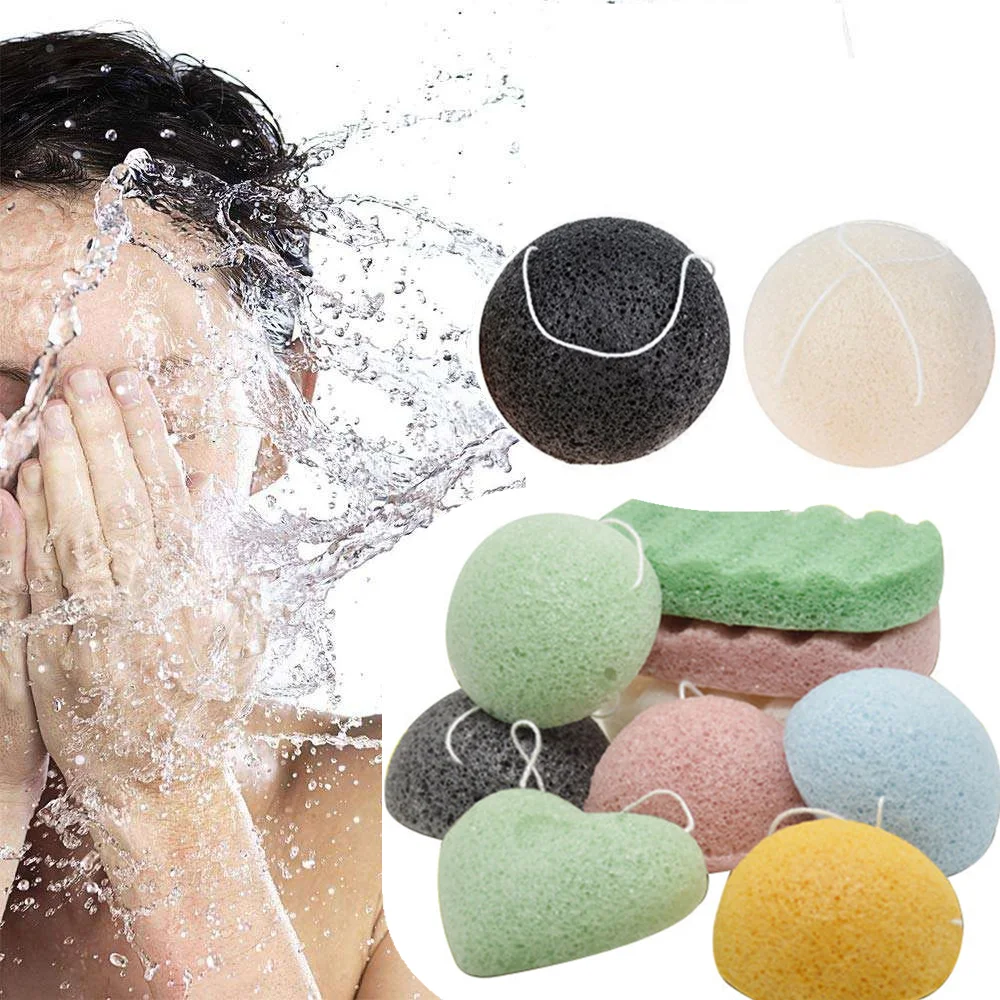Custom logo Konjac Sponge 100% Facial Activated Natural Organic face Sponge for All Skin Hypoallergenic Cleansing