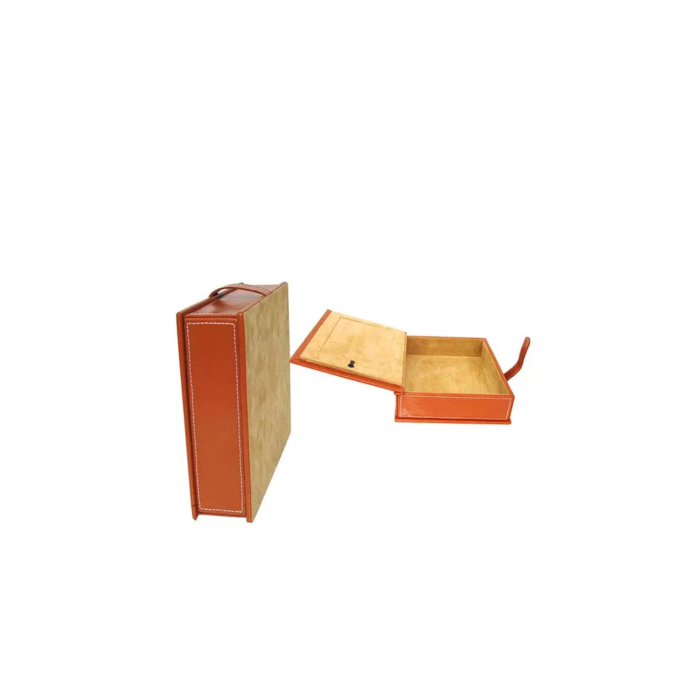 PinkStore Wholesale Custom Handmade High-Quality Luxury Photo Storage Box With Window Custom Leather Album Box