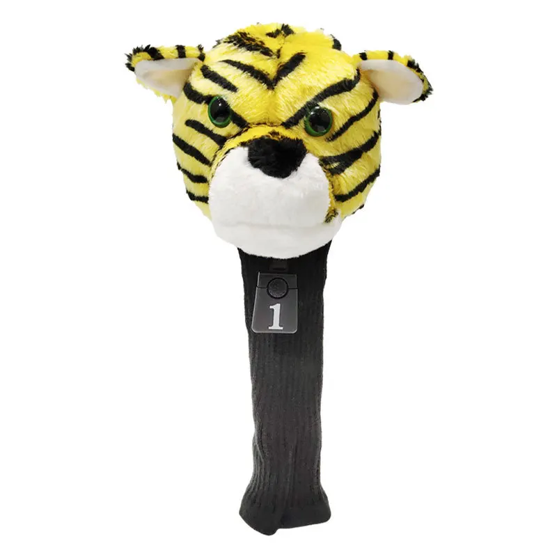 Cartoon Tiger Plush Golf Club Cover /driving Wood Cover Luxury Tiger Club Head Cover