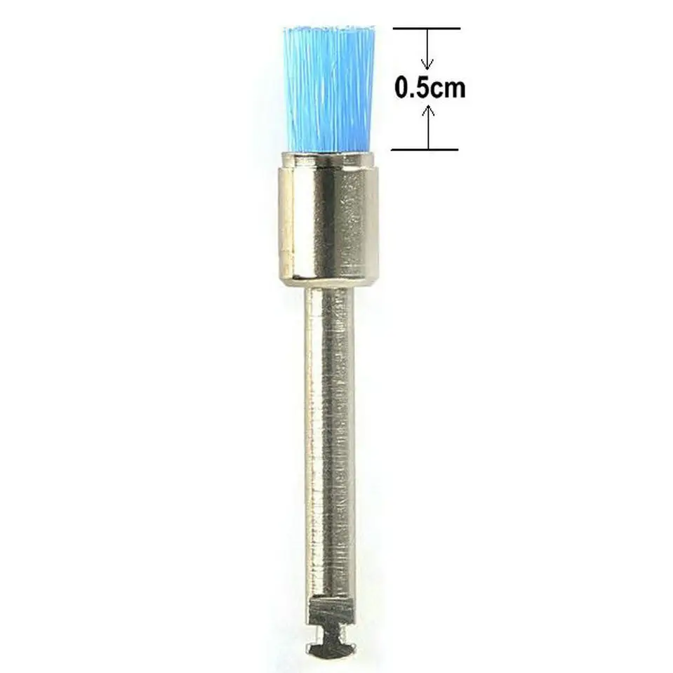 100pcs Color Nylon Latch Flat/Pointed Polishing Prophy Brush  Polishing Cup Dental Tool