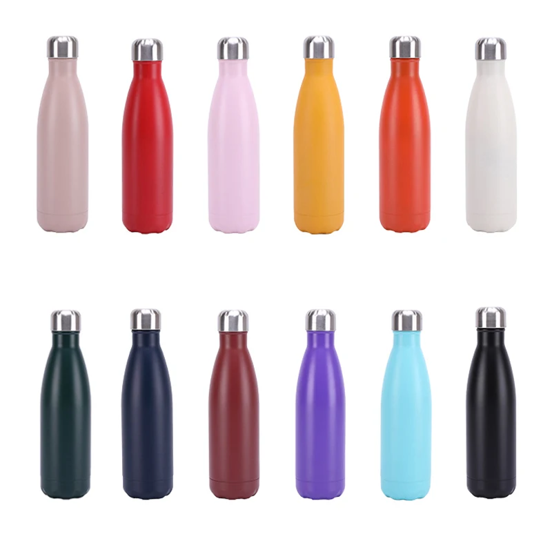 Wholesale Customized Vacuum Double Wall Insulated Copper Stainless Steel Kids Cola Shape Drinking Sport Water Bottles