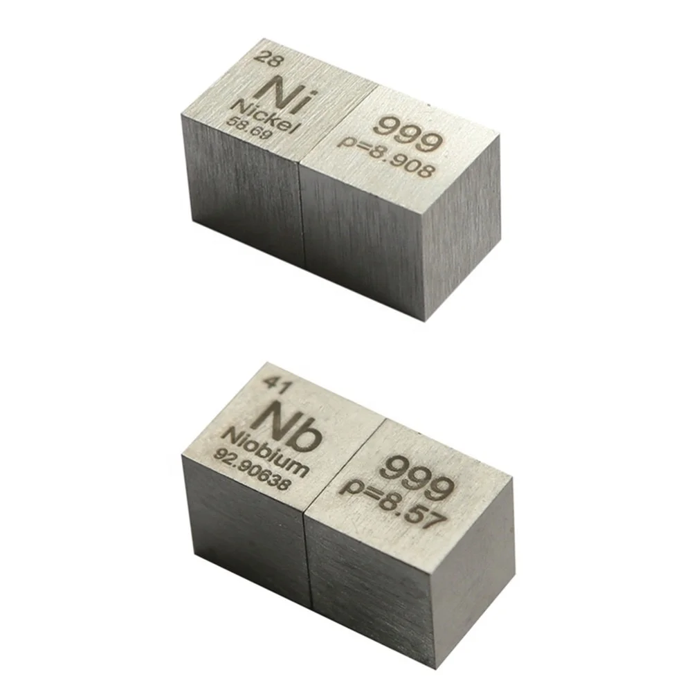 Best selling Metal Cube 10mm Niobium Tungsten Copper Titanium Nickel