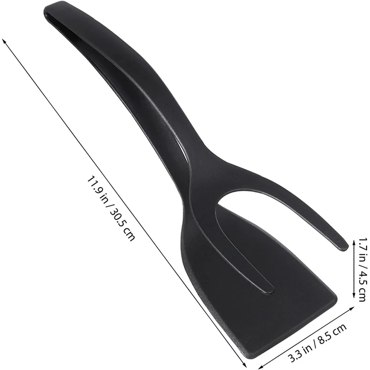 2 in 1 Nylon Grip Flip Tongs Egg Spatula Tongs Steak Spatula Tongs Clamp Pancake Fried Turners Kitchen Accessories Kitchen Items