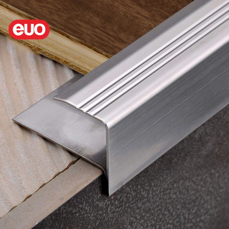 euo wholesale stair nose metal stair nosing for vinyl floor	step edge protection