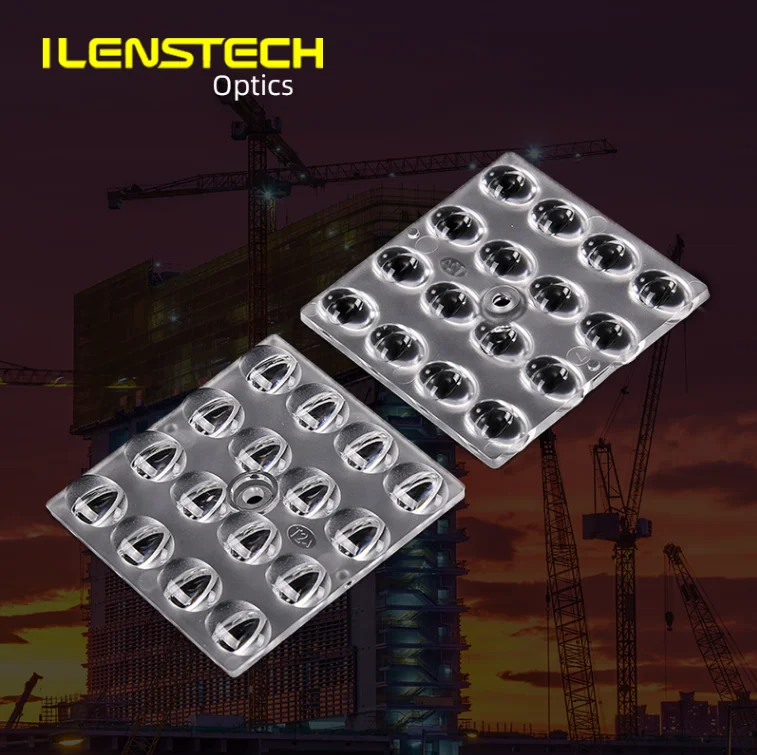 led lens 3030 3535 5050 t2m 4x4 optical lens for led street light module
