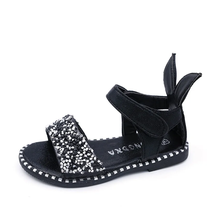 High quality bling-bling children sandals girl dress shoes wholesale anti-slip