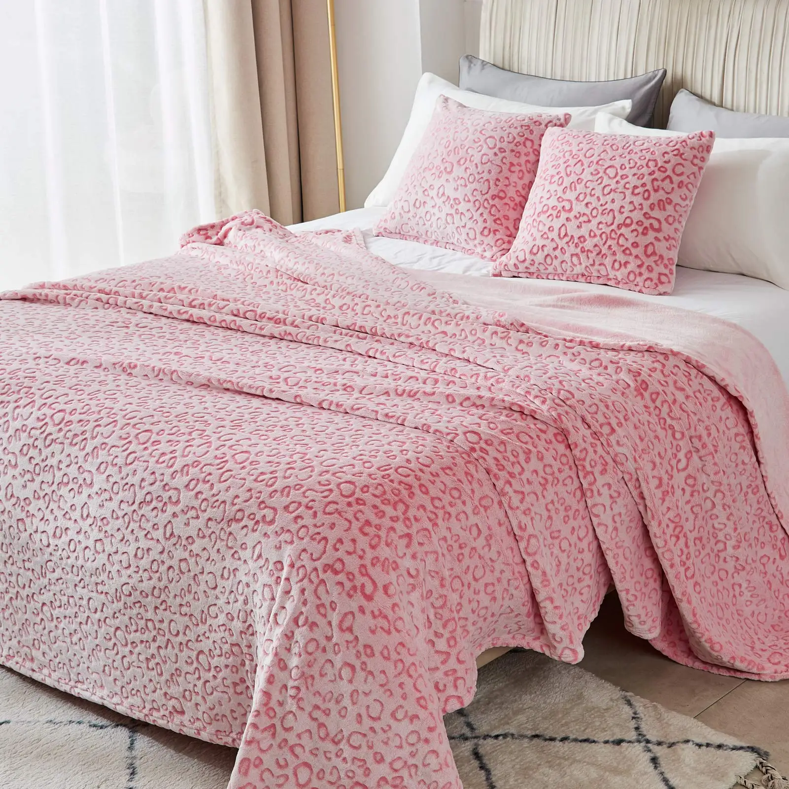 Cozy Super Soft Lightweight Plush Microfiber Flannel Fleece Fluffy Throw Blanket With 3d Leopard Print For Adults Couch