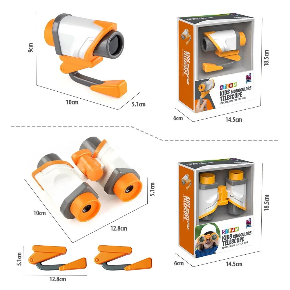 2024  Educational Toys Outdoor Kids Mini Portable Monocular And Binoculars Telescope Toys Pocket Telescope For Children