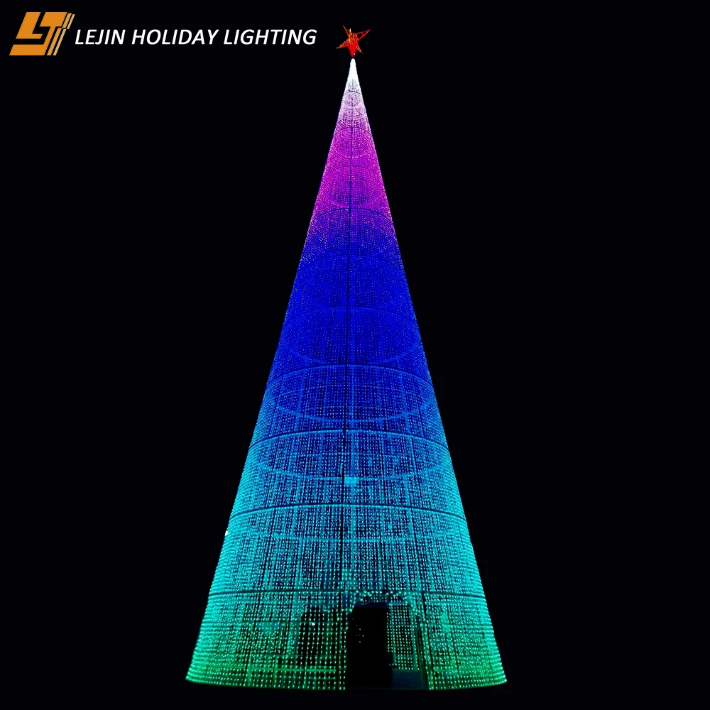 Customized Christmas decorations outdoor 3D motif light RGB Christmas tree light