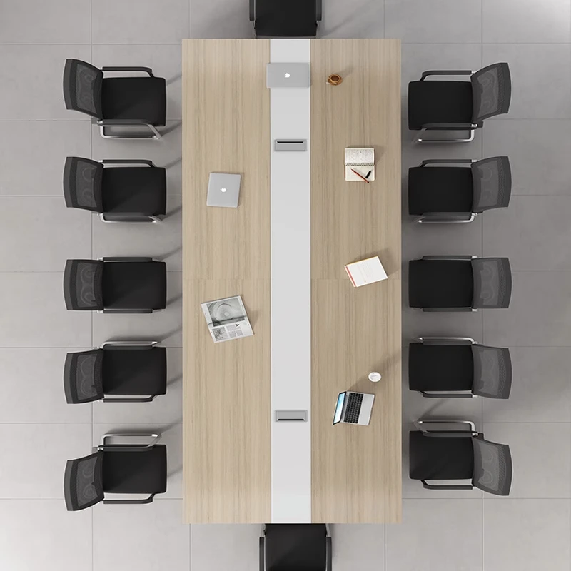 Wholesale company rectangular training negotiation table office large conference table rounded corner office chair combination