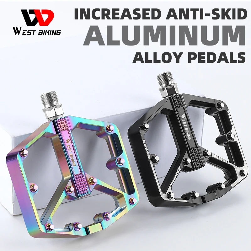 WEST BIKING Bicycle Pedal Nylon Mountain Anti-slip Road Bicycle Pedals Ultralight Outdoor Sports Mountain Custom Bike Pedals