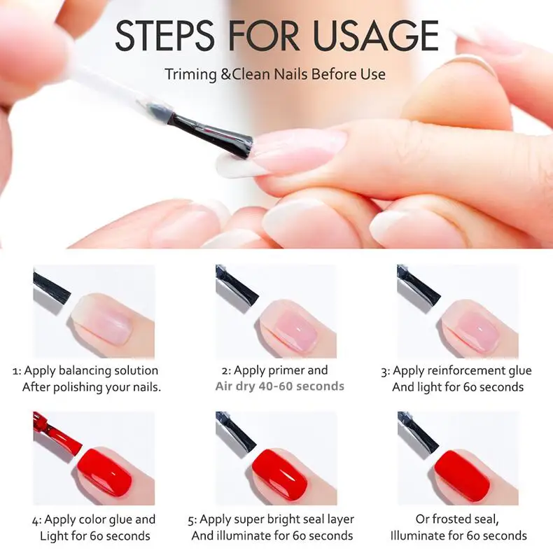 Nail Primer Odorless Good Primer High Gloss Lasting Time Over 30 Days Primer