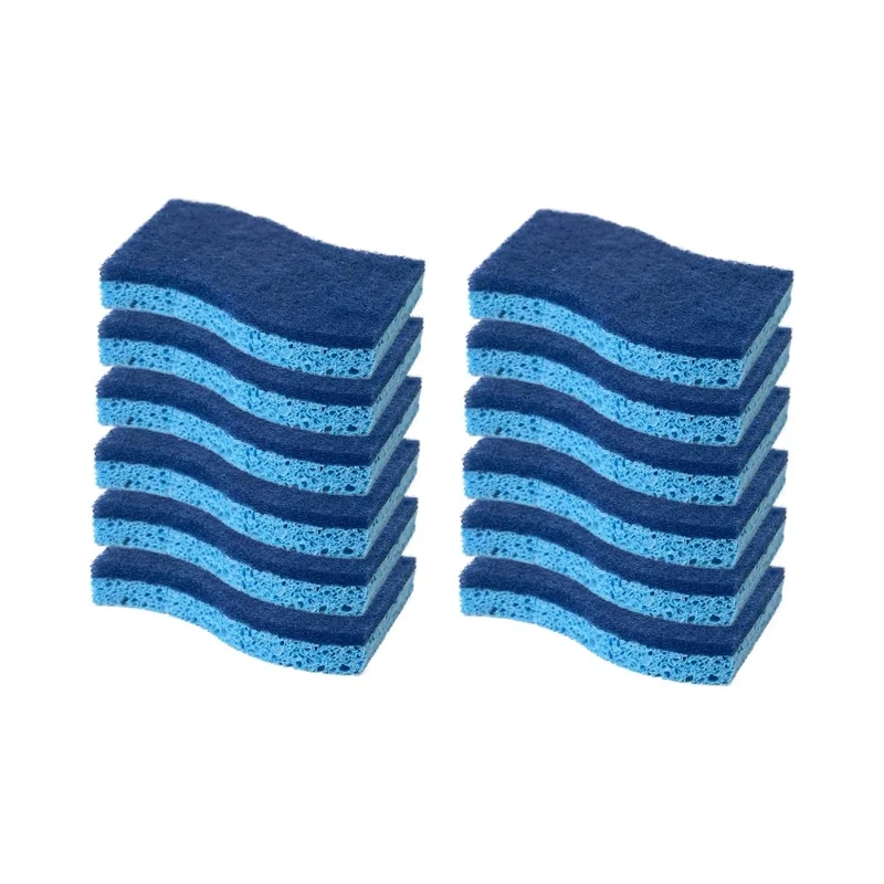 Non-Scratch Dish Sponge Dual Sided Kitchen Sponges for Dishes Long Lasting Dishwashing Household Cleaning Sponges for Kitchen