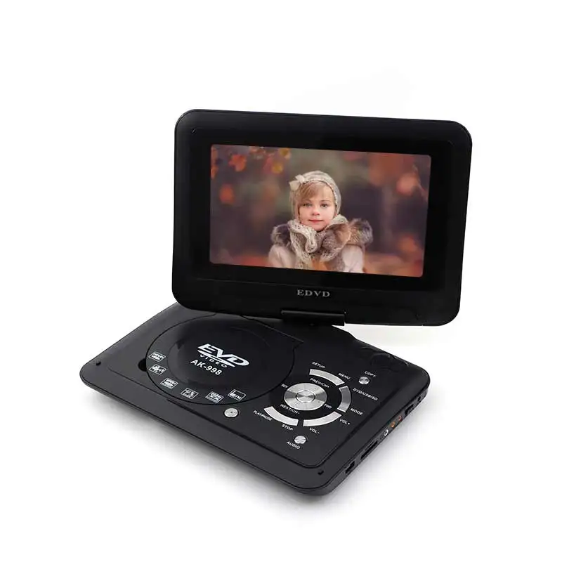 Недорогой портативный DVD-плеер экран 9 5 дюйма перезаряжаемая батарея TV