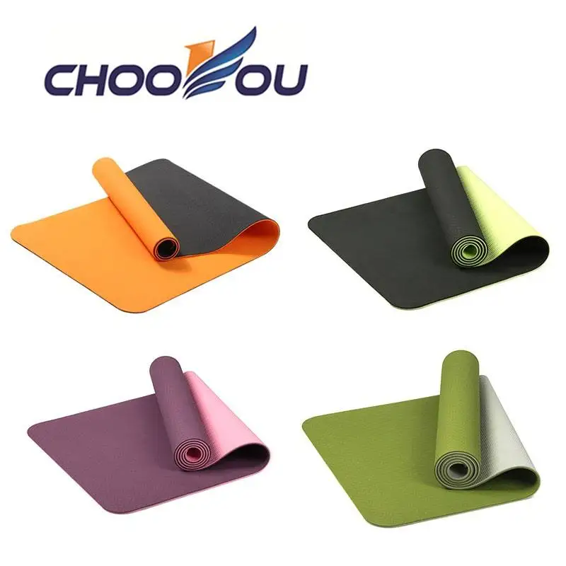 Индивидуальная заводская цена коврик для йоги CHOOYOU из ТПЭ домашний Коврик с логотипом на заказ упражнений в спортзале