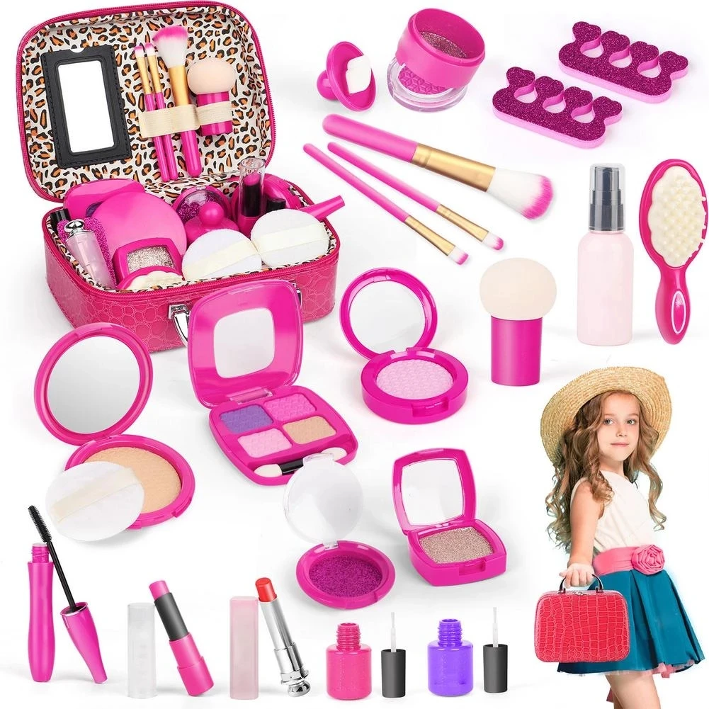 22Pcs Pretend Play Simulation Cosmetic Makeup Handbag Toys For Girls Children Educational Birthday Gift