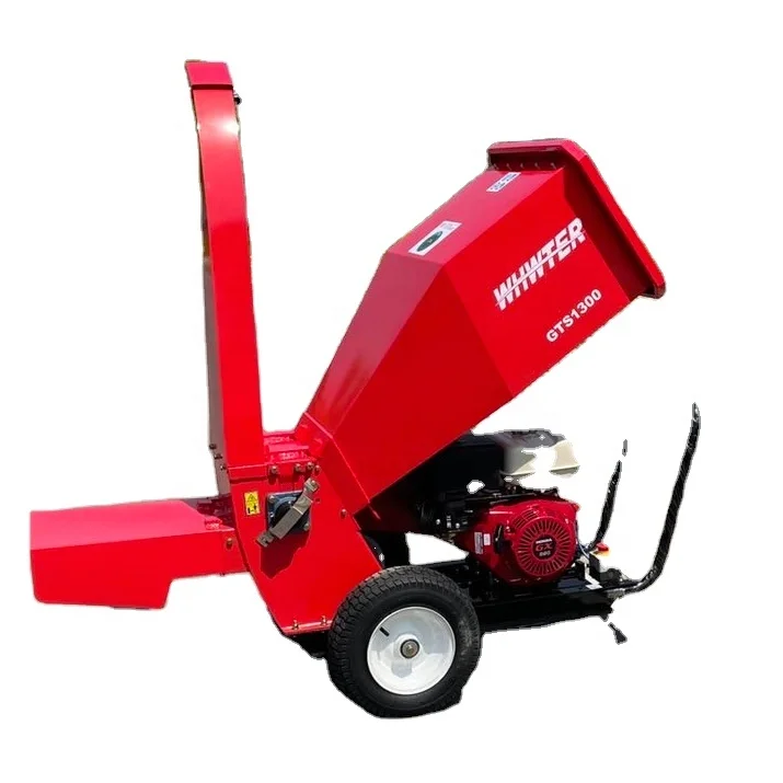 NEWEEK Hot sale movable gasoline engine 800kg/h waste tree chipper wood branch shredder