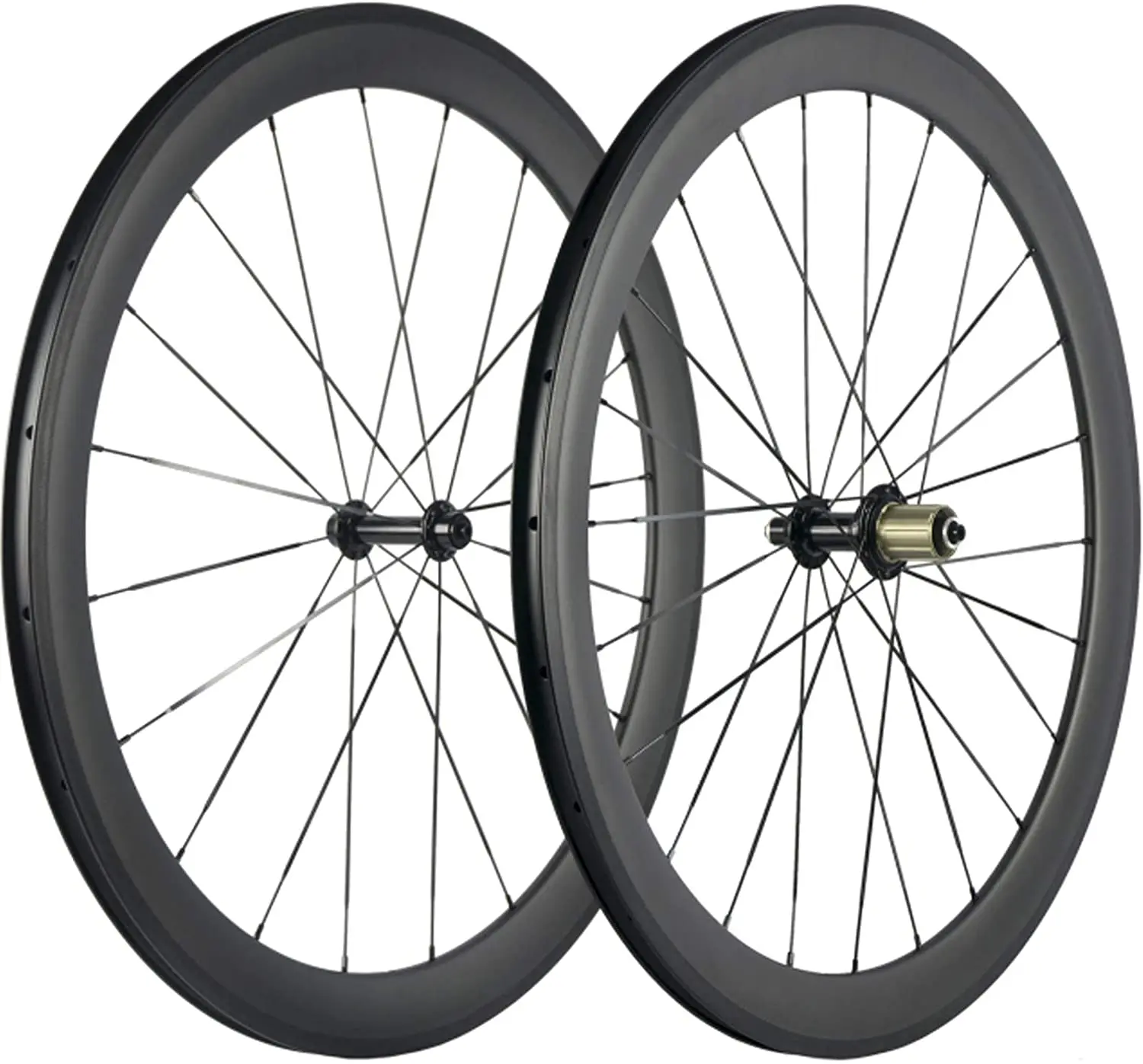 Newest Full Carbon Wheels 50mm 700c UD Matte Finish Disc Brake Tubeless Carbon Fiber Wheelset Clincher for Road Bike