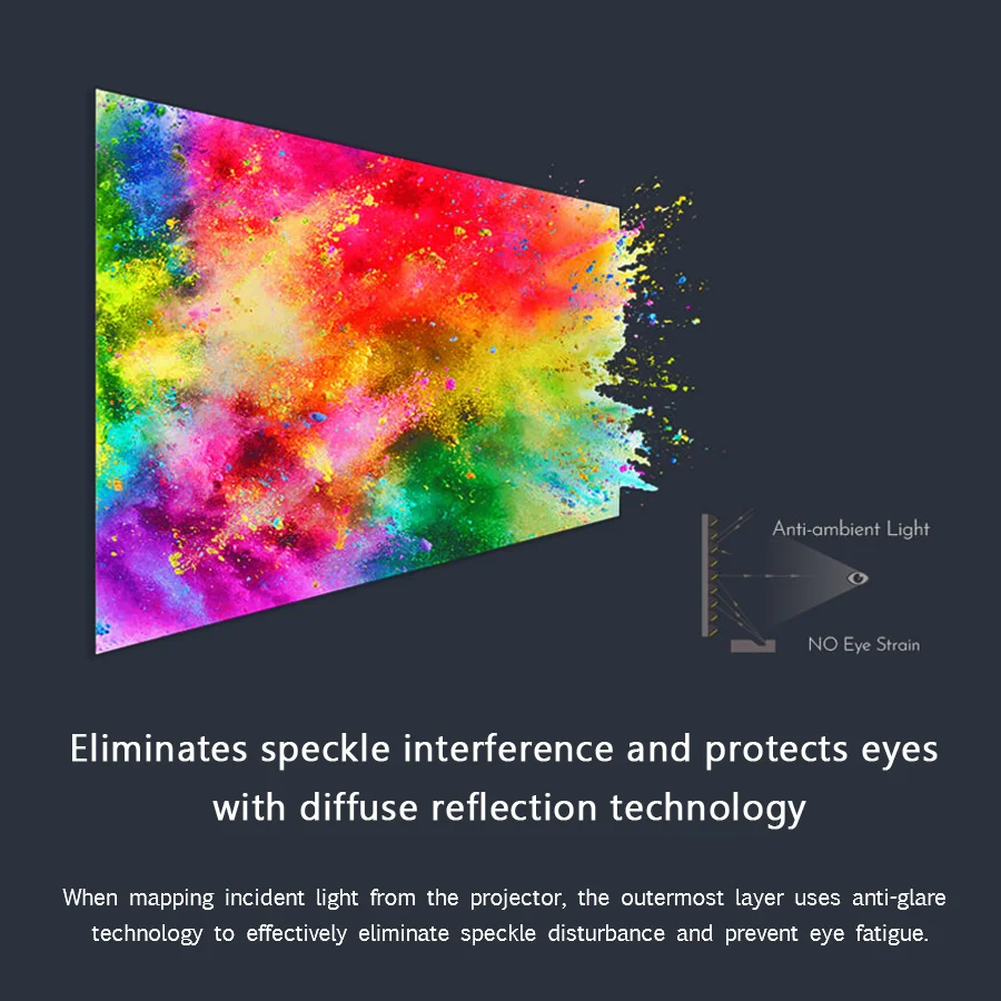 Best Selling 120 Inch 16:9 4K UST ALR Fixed Frame Projection Screen HD Home Theater Ultra Short Throw Projection Screen