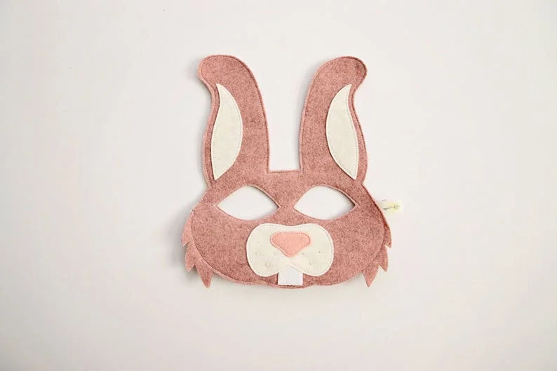 Lovely Rabbit Mask Christmas Felt Party decoration felt animal face mask for kids
