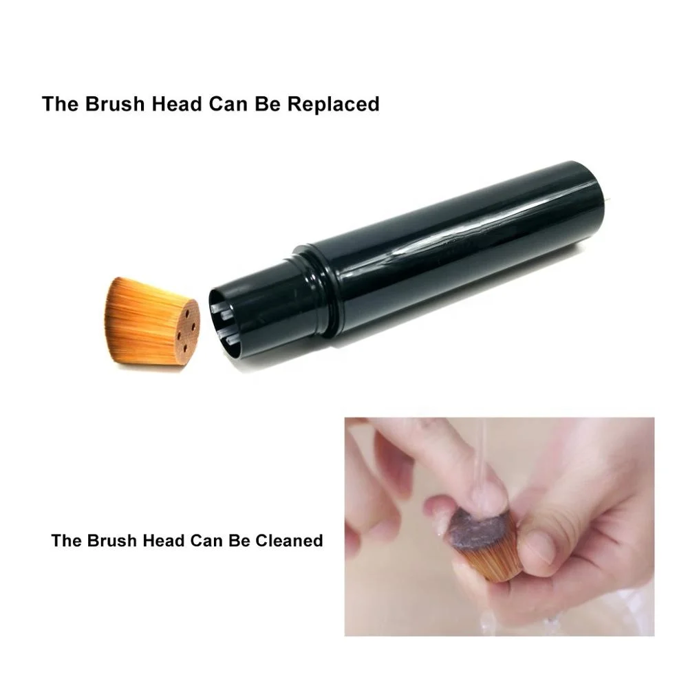 2-in-1 Liquid Foundation Brush Press Push Automatic Retractable Cream Foundation Makeup Brushes Cosmetic Tool