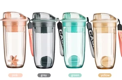 Hotsale Food Grade High Quality 400ml Leak Proof BPA Free Protein Shaker Bottles with Mixing Ball