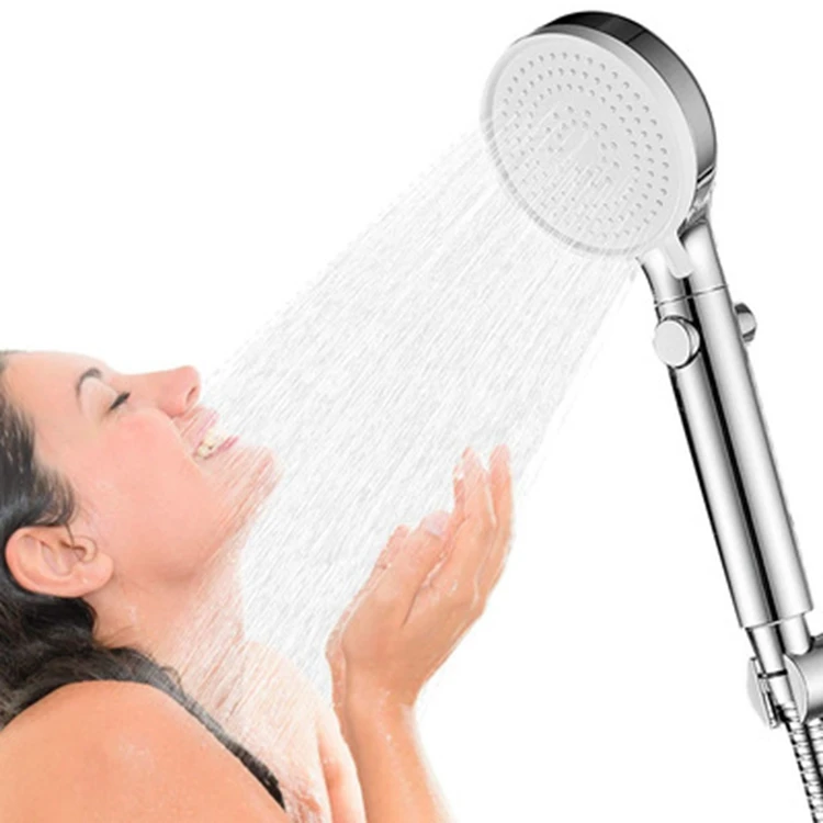 
 Simple Silver Stainless Steel ABS rainfall magnetic shower head top spray  