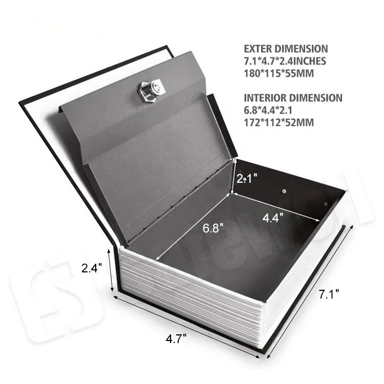 Dictionary Hard Paper Secret Combination Hidden Book Safe Box With Lock