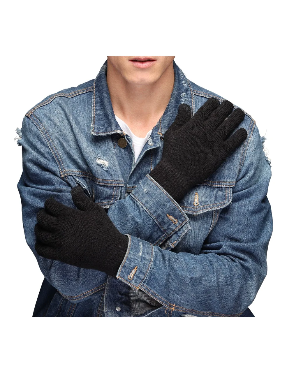 Оптовая продажа, женские зимние теплые перчатки для сенсорного экрана, уличные спортивные вязаные мотоциклетные перчатки для женщин