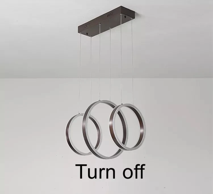 Restaurant balcony living room pendant light brown and gold chandelier modern minimalist chandelier