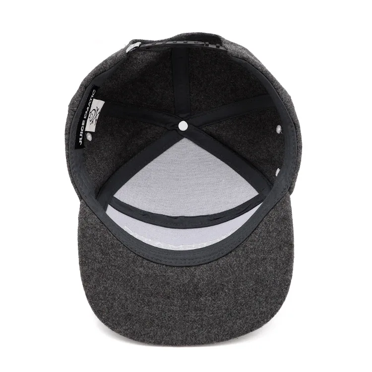 
Winter Dad Warm Wool Hat Felt Fashion Thickened Cotton Flat Brim Snapback Wool Baseball Hat Caps 