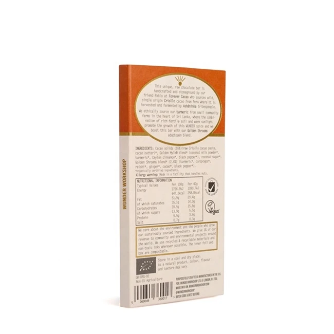 China Manufacturer Wholesale Food Grade Custom Paper Chocolate Bar Box Packaging