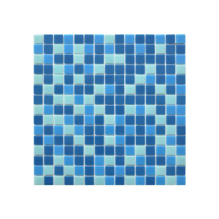 Customized cheap mosaic tile glitter green blue outdoor crystal swimming pool tiles glass mosaic for bathroom wall mozaic