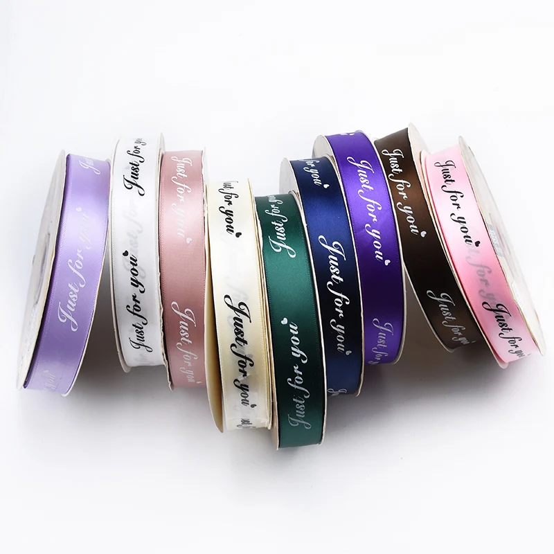 
Hot Sale Decorative Polyester Satin Ribbon With Plastic Roll Packing 