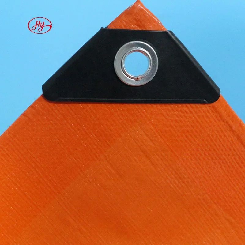 Custom Orange Tarpaulin Sheet Waterproof UV Treated Multi Layered-Cross Laminated Poly Tarp