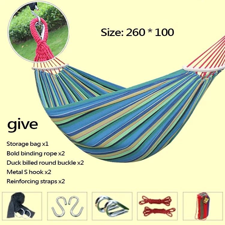 Hot selling outdoor 8.53 * 3.28 inch hammock, anti rollover portable camping travel hammock