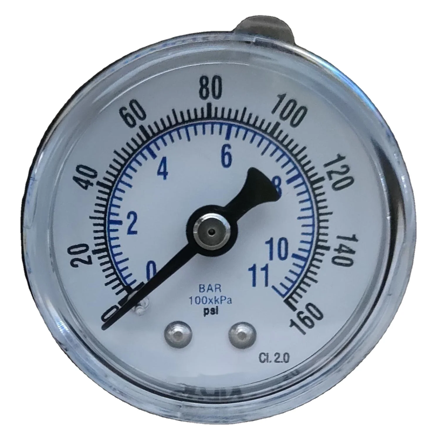 Hot Popular 1.5INCH P-AD 1-8NPT 0-160PSI WITH516 VIBRAL-SEAL SINGLE NEEDLE ABS PLASTIC CASE AIR PRESSURE GAUGE