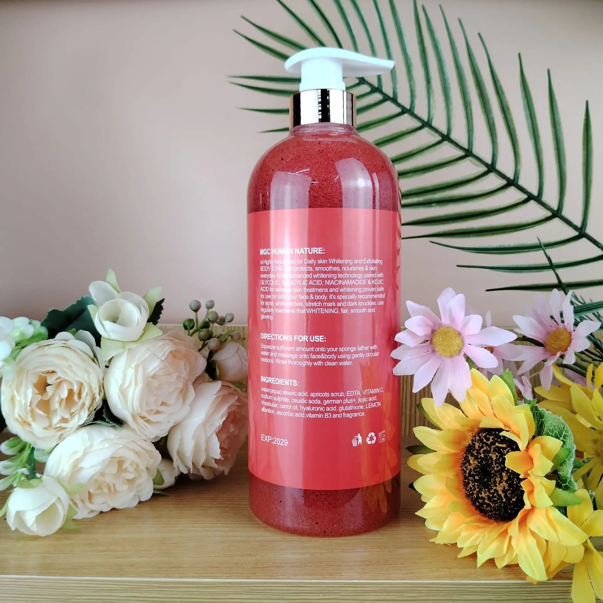 Wholesale High-Quality 1000 ml Plant Essence Shower Gel Whitening Moisturize Skin Hydrating hyaluronie Acids Body Wash