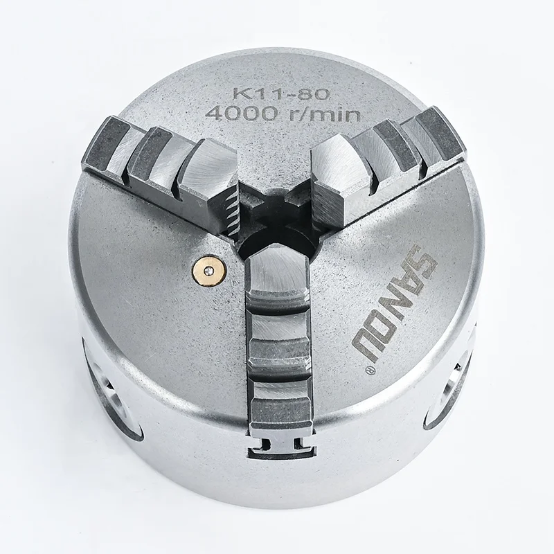 Мини-токарный патрон 80 мм SANOU бренд 3 челюсти токарный K11-80 металлический самоцентрирующий для мини-токарного станка