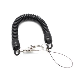 Retractable Spring Coil Spiral Stretch Chain Key Chain Hot Popular Black Custom Logo Metal Keychain Custom Size 01 CN;GUA Taiyao