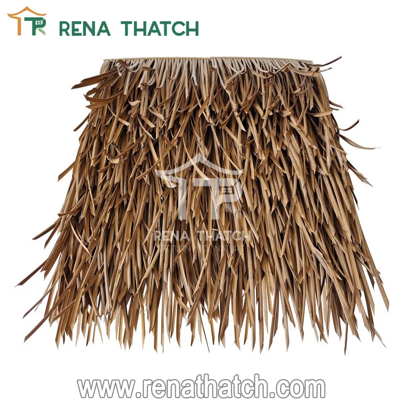 Waterproof durable thatch sheet panel board plastic thatch roof synthetic straw for tropical area use