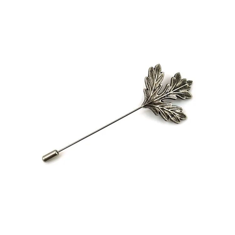 Custom Fashion Tree Leaves Needle Brooch for Men Women Shawl Cardigan Pins Brooches Shirt Collar Accessories