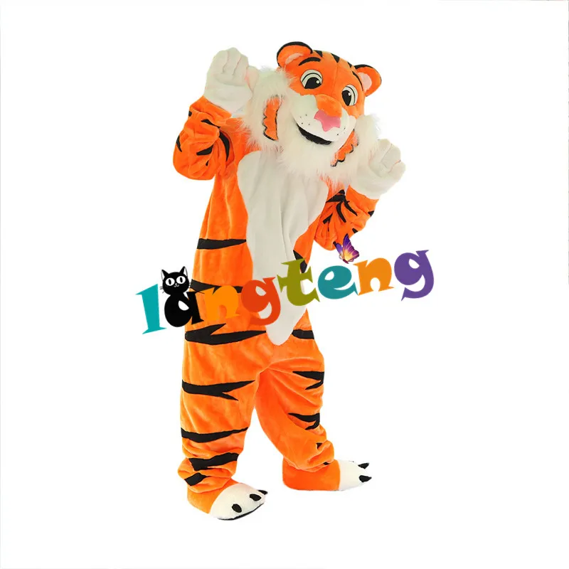 873 Cartoon Halloween Cosplay Party Christmas  Carnival Apparel Orange Tiger Mascot Costumes