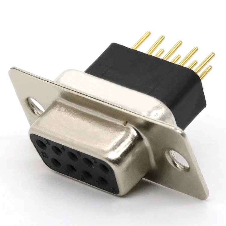 DB Connector Dual Row D-SUB 9Pin DB9 Female Receptacle Connector