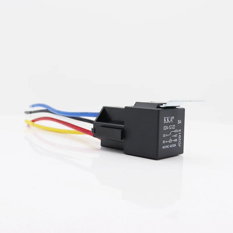KKA-B4 40A 24V 5pin Universal Automotive Relay and Harness Kit, with Metal Bracket, JD2914 Car Relay