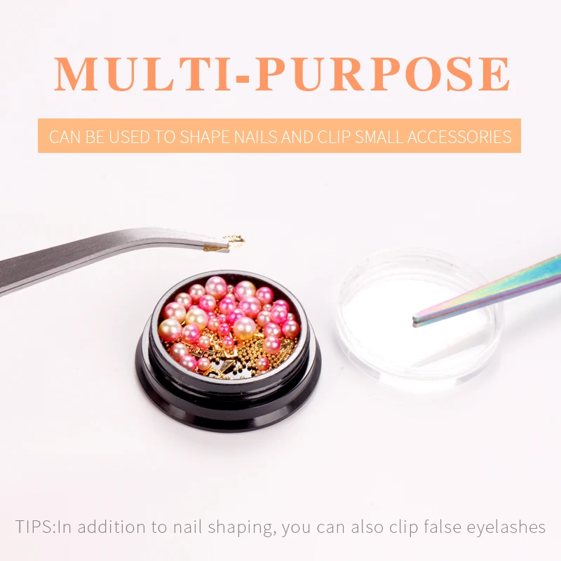 Двухголовый Красочный Прочный Золотой Серебряный инструмент для маникюра