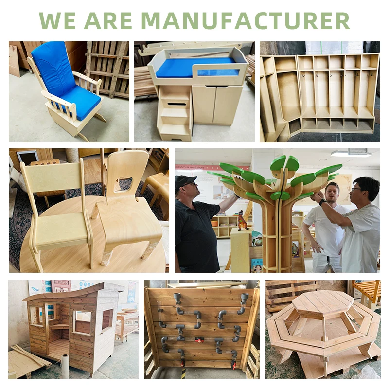Montessori Kindergarten Furniture Classroom Preschool Baby Home Colorful Daycare Furniture Set Sale Wooden Nursery Furniture